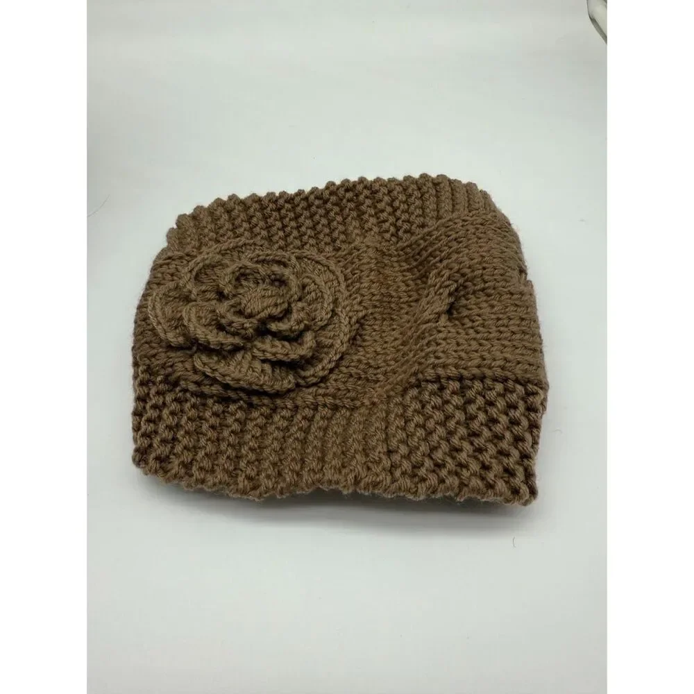 Brown crochet ear warmer/headband